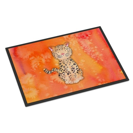 Carolines Treasures 18 x 27 in. Leopard Watercolor Indoor or Outdoor Mat BB7396MAT
